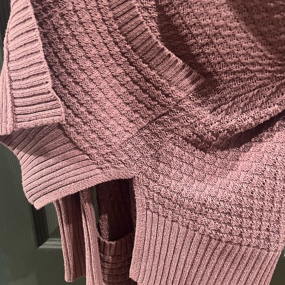 Pink Rose Dusty Pink Cable Knit Cardigan - Size Small - Picture 6 of 6